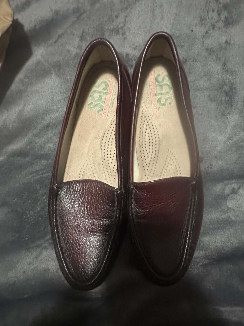 SAS Loafers Burgundy Leather